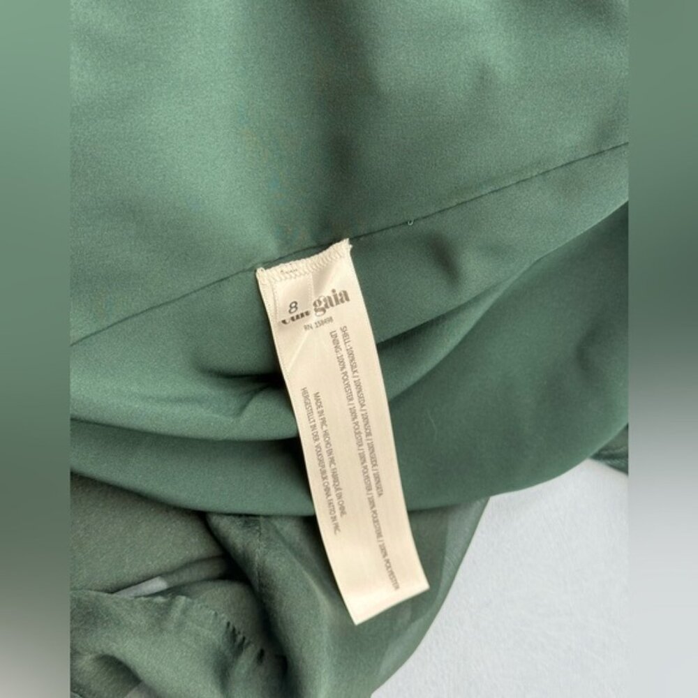 🆕 CULT GAIA 🧿 NWOT Aphea Silk Cut Out Backless Dress, Forest Green - Sz US 8 - Picture 15 of 15